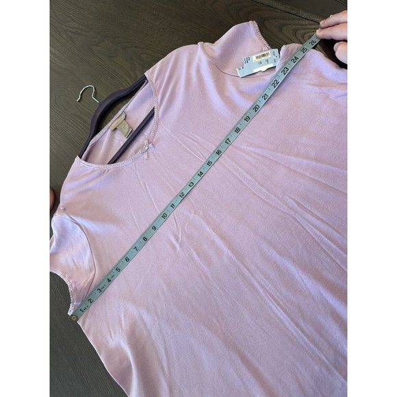 Nordstrom Intimates Capped Sleeve T-shirt Size 2X Lilac Petal 100% Cotton - Picture 6 of 8